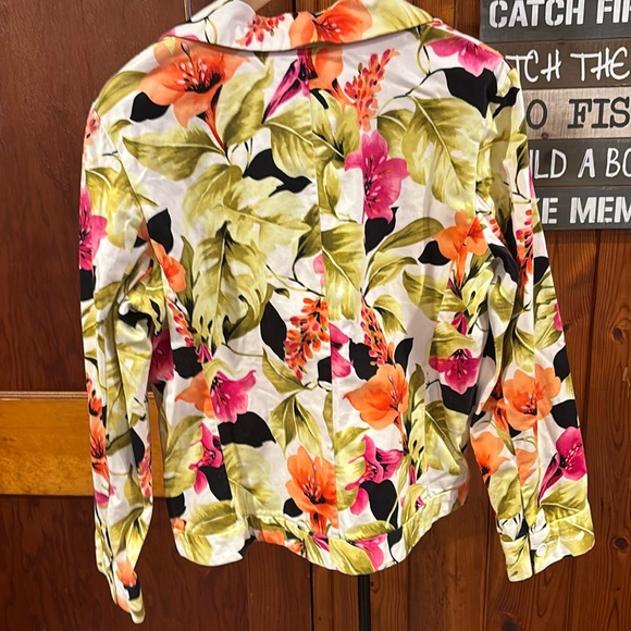 Havana jack’s Cafe Floral Tropical Blazer L - Picture 5 of 7